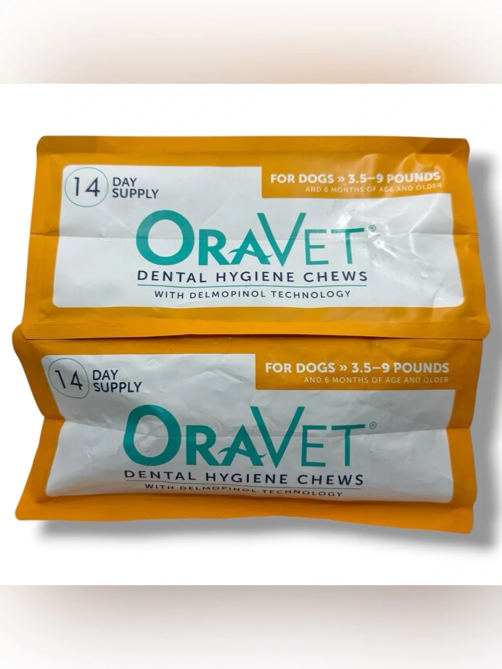 OraVet Dental Chews X-Small Dogs 3.5-9 lbs 2 Bags 28 Count Total Individual Wrap